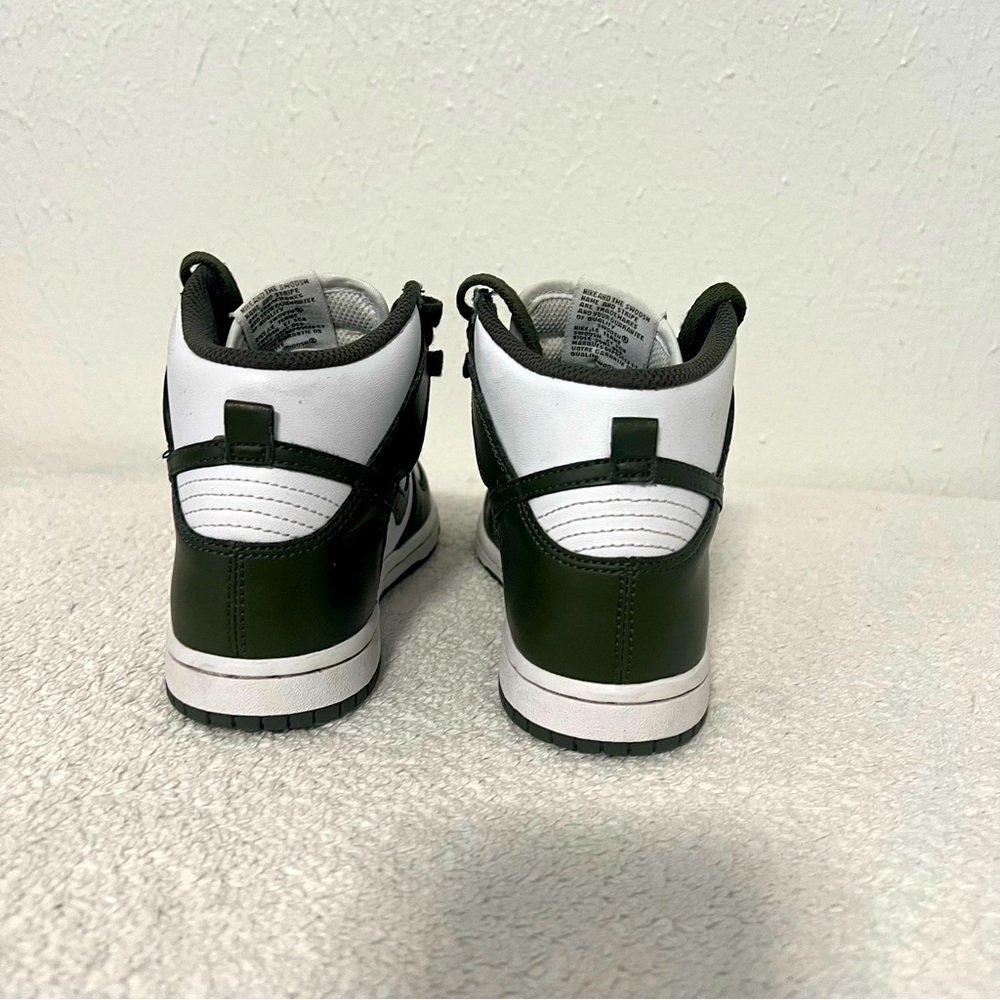Nike Dunk High (PS) Casual Kids Size 12.5C Shoe White Cargo Khaki DD2314-105 EUC - Picture 3 of 8